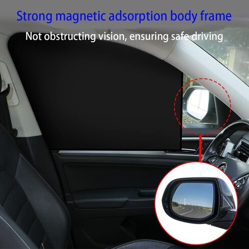 2PCS Car Side Window Sun Shades, Magnetic Car Side Window Sunshade, Front Side Window Sun Shade Blocks Sun, Sun Protection Accessories Universal for Car SUV Truck (Front Seat) in Saudi Arabia