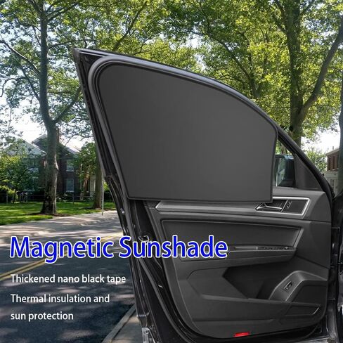 2PCS Car Side Window Sun Shades, Magnetic Car Side Window Sunshade, Front Side Window Sun Shade Blocks Sun, Sun Protection Accessories Universal for Car SUV Truck (Front Seat) in Saudi Arabia