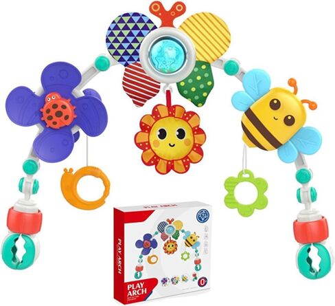 Arch Bassinet Toys for Infant & Toddlers, Fold & Storage to Easy, for Baby Stroller Toy, Car Seat Toys, Bassinet Mobile, Activity Arch Crib Toy for Babies Boy Girl in Saudi Arabia