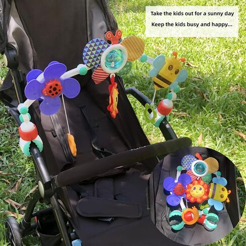 Arch Bassinet Toys for Infant & Toddlers, Fold & Storage to Easy, for Baby Stroller Toy, Car Seat Toys, Bassinet Mobile, Activity Arch Crib Toy for Babies Boy Girl in Saudi Arabia