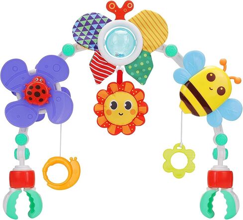 Arch Bassinet Toys for Infant & Toddlers, Fold & Storage to Easy, for Baby Stroller Toy, Car Seat Toys, Bassinet Mobile, Activity Arch Crib Toy for Babies Boy Girl in Saudi Arabia