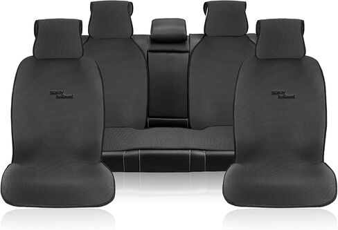 Sojoy Car Seat Covers Set-Full Set Seat Protector Cushions-Universal Fit Four Seasons(Honeycomb Cloth,Black) in Saudi Arabia
