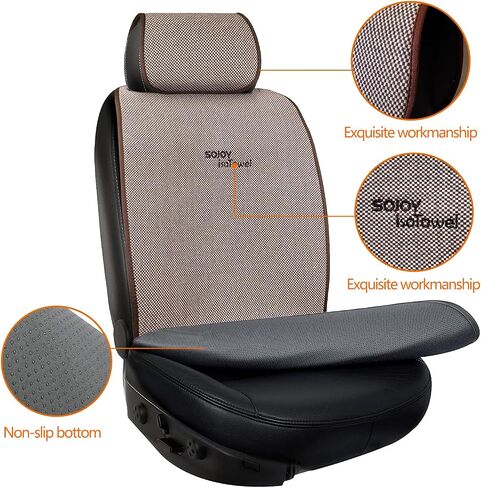 Sojoy Car Seat Covers Set-Full Set Seat Protector Cushions-Universal Fit Four Seasons(Honeycomb Cloth,Black) in Saudi Arabia