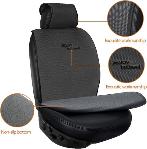 Sojoy Car Seat Covers Set-Full Set Seat Protector Cushions-Universal Fit Four Seasons(Honeycomb Cloth,Black) in Saudi Arabia