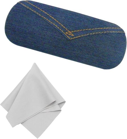 Classical Denim Fabric Coated Sunglasses Case for Medium and Standard Frames in Saudi Arabia
