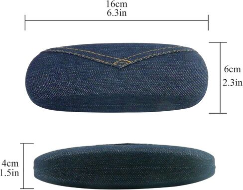 Classical Denim Fabric Coated Sunglasses Case for Medium and Standard Frames in Saudi Arabia