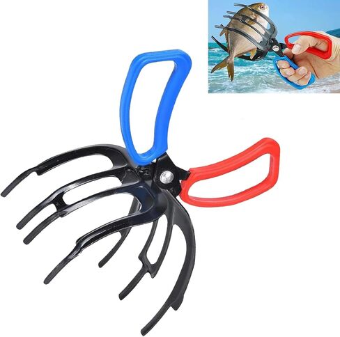 3 Claw Fish Gripper, Metal Fishing Pliers Gripper Fish Control Clamp, Fish Tong Grip Tackle Tool Control Forceps, Three Teeth Fish Claw Grabber for Catch Fish Fishing Accessories in Saudi Arabia