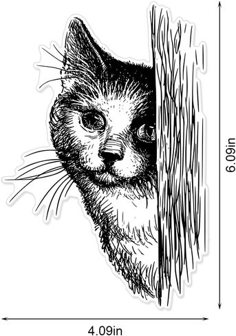 Cats Background Clear Stamps for Card Making and Journaling, Kitty Cat Rubber Stamp Wall Door Animal Stamps for Scrapbooking DIY Cards Album Crafts Supplies in Saudi Arabia
