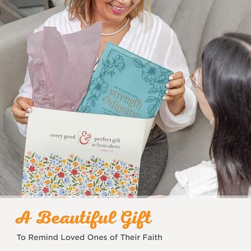 Christian Art Gifts Women's Fashion Bible Cover Strength and Dignity Proverbs 31:25, Teal Faux Leather, Large in Saudi Arabia
