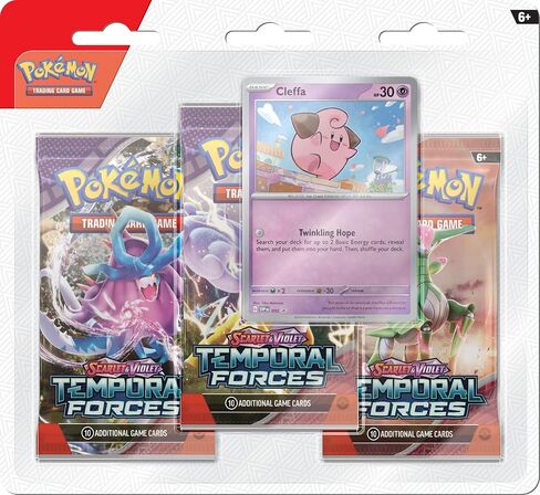 Pokémon TCG: Scarlet & Violet—Temporal Forces Three-Booster Blister - Random Character in Saudi Arabia