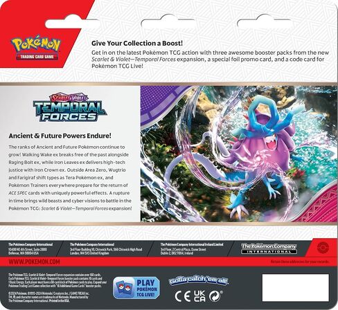Pokémon TCG: Scarlet & Violet—Temporal Forces Three-Booster Blister - Random Character in Saudi Arabia