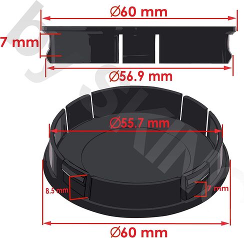 SkinoEu 4x60 مللي متر ABS سيارة سبيكة عجلة مركز العالمي الحافات مركز مركز قبعات السيارات ضبط شعار شعار فضي أسود لا خوف CXZ 5 in Saudi Arabia