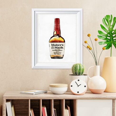 طباعة فنية بالألوان المائية من Maker's Mark Bourbon - نمط كنتاكي ديربي - رائعة للبار والمطاعم وكهف الرجال وجامعي بوربون in Kuwait