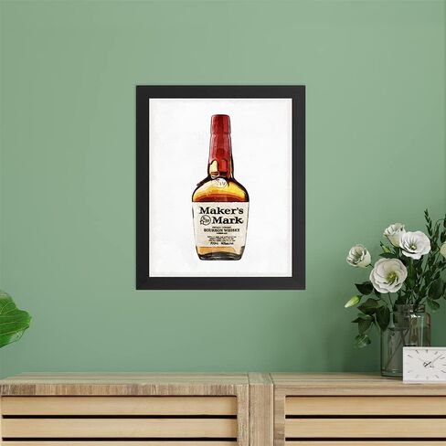 طباعة فنية بالألوان المائية من Maker's Mark Bourbon - نمط كنتاكي ديربي - رائعة للبار والمطاعم وكهف الرجال وجامعي بوربون in Kuwait