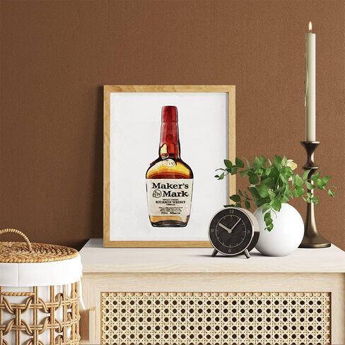 طباعة فنية بالألوان المائية من Maker's Mark Bourbon - نمط كنتاكي ديربي - رائعة للبار والمطاعم وكهف الرجال وجامعي بوربون in Kuwait