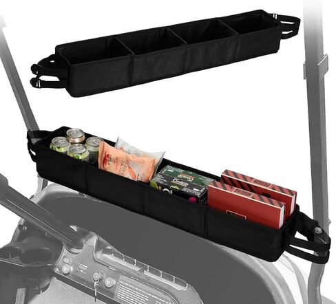 سلة تخزين داخلية أمامية لعربة الجولف، بدون حفر، منظم صينية داش قابلة للطي، عالمي متوافق مع EZGO، Club Car، نموذج Kandi Electirc in Kuwait