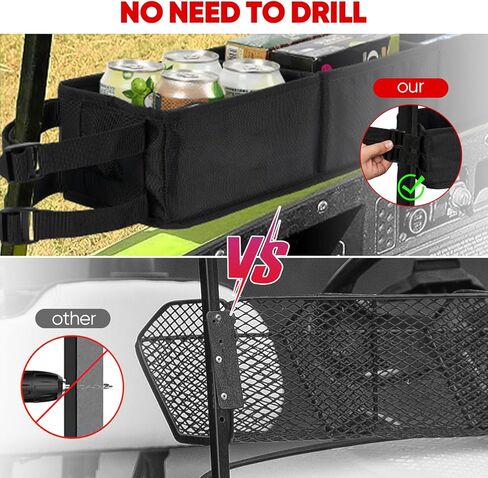 سلة تخزين داخلية أمامية لعربة الجولف، بدون حفر، منظم صينية داش قابلة للطي، عالمي متوافق مع EZGO، Club Car، نموذج Kandi Electirc in Kuwait