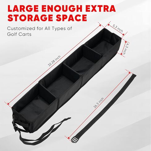سلة تخزين داخلية أمامية لعربة الجولف، بدون حفر، منظم صينية داش قابلة للطي، عالمي متوافق مع EZGO، Club Car، نموذج Kandi Electirc in Kuwait