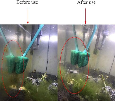 Aquarium Double Sided Sponge Cleaning Brush Cleaner Scrubber 2 Packs One Set Blue and Green Brushs in Saudi Arabia