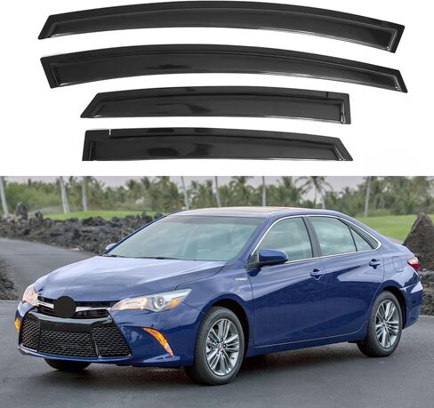 Window Visor Compatible with Toyota Camry 2012-2017, Rain Guard Tape-On Extra Durable Sun Wind Air Side Vent Window Deflector, 2012 2013 2014 2015 2016 2017 in Saudi Arabia