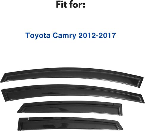 Window Visor Compatible with Toyota Camry 2012-2017, Rain Guard Tape-On Extra Durable Sun Wind Air Side Vent Window Deflector, 2012 2013 2014 2015 2016 2017 in Saudi Arabia