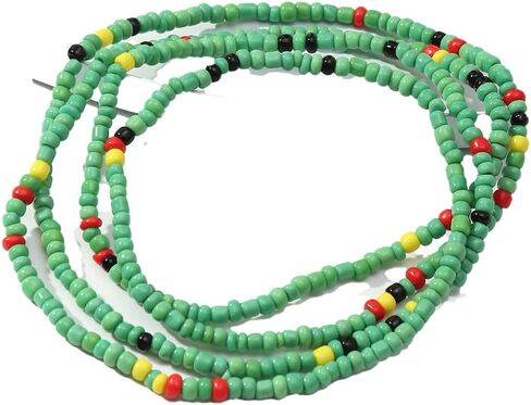 Bohemia Beaded African Multicolor Rainbow Anklets Bracelets Glass Bead Anklet Bracelet Elastic Foot and Hand Chain Summer Foot Jewelry for Women and Girls in Saudi Arabia