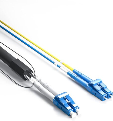 40 Meter LC to LC Outdoor Armored Fiber Patch Cable, Single Mode Duplex Fiber Optic Cable Jumper Optical Patch Cord, 9/125μm, 4G/5G Base Station Fiber Optic Cable Assembly, 132 ft/40 m in Kuwait