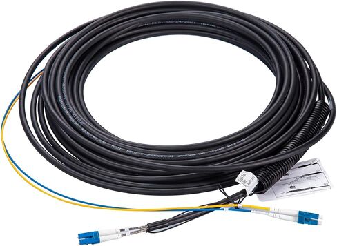 40 Meter LC to LC Outdoor Armored Fiber Patch Cable, Single Mode Duplex Fiber Optic Cable Jumper Optical Patch Cord, 9/125μm, 4G/5G Base Station Fiber Optic Cable Assembly, 132 ft/40 m in Kuwait