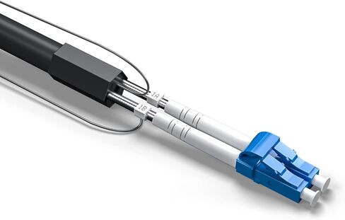 40 Meter LC to LC Outdoor Armored Fiber Patch Cable, Single Mode Duplex Fiber Optic Cable Jumper Optical Patch Cord, 9/125μm, 4G/5G Base Station Fiber Optic Cable Assembly, 132 ft/40 m in Kuwait