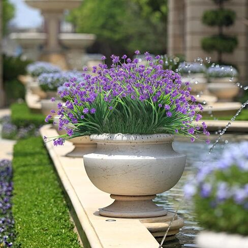 12 Bundles Artificial Flowers Colorful Spring Grass Camellia Plastic Plants UV Resistant Shrubs Outside Indoor Home Kitchen Wedding Decorations 1 in Saudi Arabia