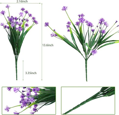 12 Bundles Artificial Flowers Colorful Spring Grass Camellia Plastic Plants UV Resistant Shrubs Outside Indoor Home Kitchen Wedding Decorations 1 in Saudi Arabia