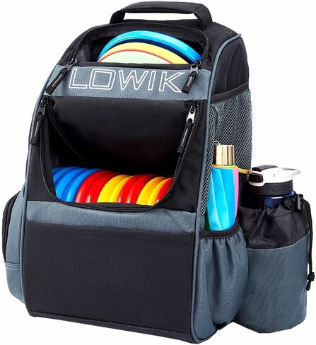 Disc Golf Bag, Multiple Storage Pockets Shuttle Disc Golf Bags Backpack, Lightweight Durable Easy to Carry Disc Golf Backpack with 20+ Disc Capacity for Beginner, Hobbyist, Adults in Saudi Arabia