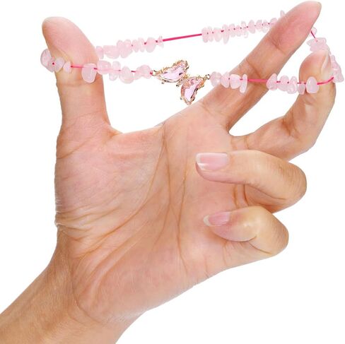 Top Plaza Amethyst Bracelet Healing Crystal Stone Bracelet for Women Girls 8mm Crystal Beads Butterfly Charms Stretch Bracelet Handmade Energy Gemstone Bracelet Jewelry in Saudi Arabia