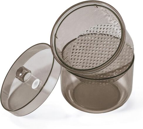 Annhua Dental Bur Holder Cleaner with Strainer, Round Soak Box for Burs Cleaning, Soaking - White in Saudi Arabia