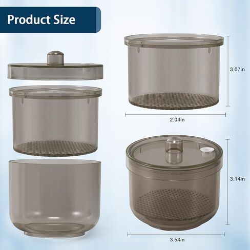 Annhua Dental Bur Holder Cleaner with Strainer, Round Soak Box for Burs Cleaning, Soaking - White in Saudi Arabia