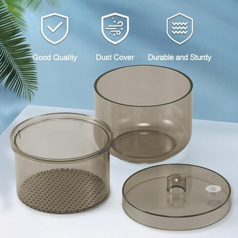 Annhua Dental Bur Holder Cleaner with Strainer, Round Soak Box for Burs Cleaning, Soaking - White in Saudi Arabia