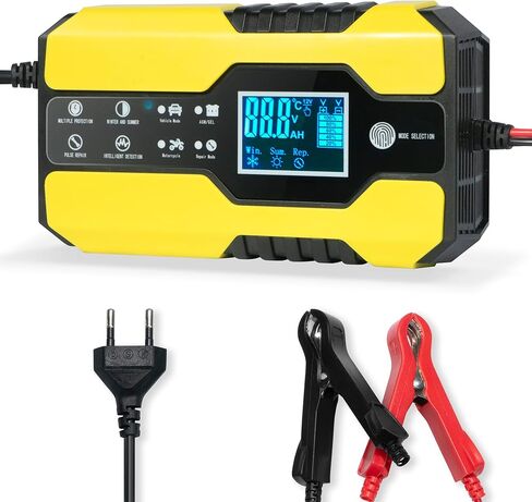 TONSIM شاحن بطارية السيارة Genius 10 أمبير شواحن بطاريات السيارات 24 فولت و 12 فولت شاحن بطارية دراجة نارية البحرية شاحن بطارية قارب تعويض درجة الحرارة - أحمر in Kuwait