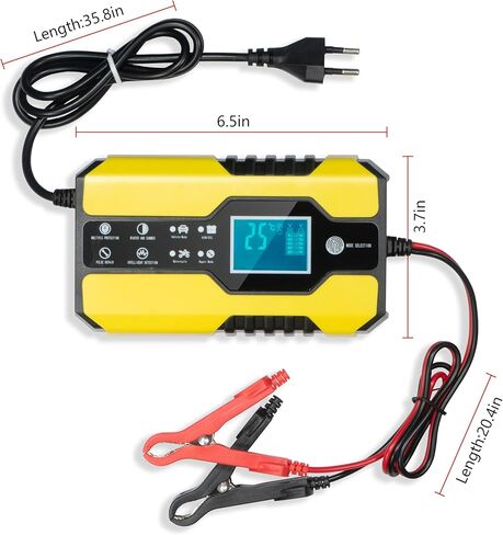 TONSIM شاحن بطارية السيارة Genius 10 أمبير شواحن بطاريات السيارات 24 فولت و 12 فولت شاحن بطارية دراجة نارية البحرية شاحن بطارية قارب تعويض درجة الحرارة - أحمر in Kuwait