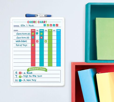 U Brands Contempo Magnetic Dry Erase Chore Chart, 11 x 14 Inches, White Frame (3603U00-04) in Saudi Arabia