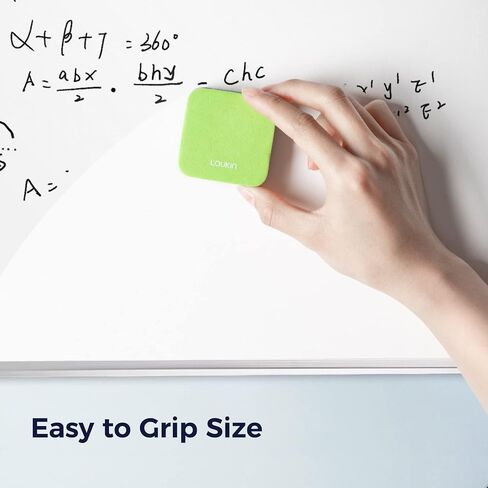 loukin Mini Magnetic Dry Erase Eraser 12 Pack (1 Bottle of 3.4 fl oz Whiteboard Cleaner Included), Small White Board Eraser, Chalkboard Glass Board Erasers, for Classrooms, Home, Office (4 Colors) in Kuwait
