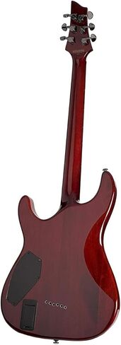 مجموعة جيتار كهربائي Schecter Hellraiser C-1 مكون من 6 أوتار (اليد اليمنى، كرز أسود) مع حقيبة حمل ذات هيكل صلب (قطعتان) in Kuwait