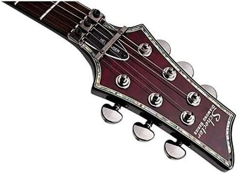 مجموعة جيتار كهربائي Schecter Hellraiser C-1 مكون من 6 أوتار (اليد اليمنى، كرز أسود) مع حقيبة حمل ذات هيكل صلب (قطعتان) in Kuwait