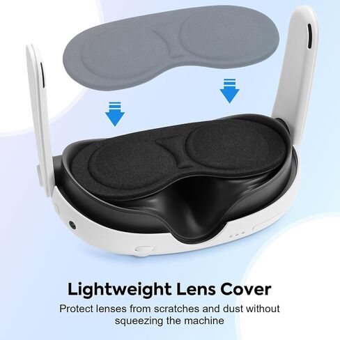 ملحقات MoKo VR لـ Meta Quest 3، تتضمن غطاء TPU Shell، غطاء وجه سيليكون VR، غطاء غطاء مقبض وحدة التحكم باللمس، غطاء العدسة، غطاء عصا التحكم، غطاء العين القابل للتصرف لـ Oculus Quest 3 in Saudi Arabia