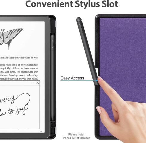 حافظة CoBak لجهاز Kindle Scribe - غطاء جلد PU جديد تمامًا مع ميزة التنبيه التلقائي للنوم لجهاز Kindle Scribe 10.2 بوصة 2022 تم إصداره مع حامل قلم in Saudi Arabia