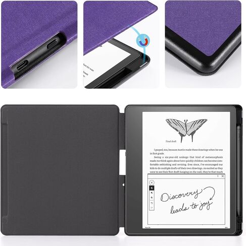 حافظة CoBak لجهاز Kindle Scribe - غطاء جلد PU جديد تمامًا مع ميزة التنبيه التلقائي للنوم لجهاز Kindle Scribe 10.2 بوصة 2022 تم إصداره مع حامل قلم in Saudi Arabia
