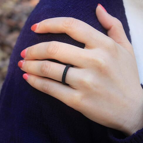 Silicone Wedding Rings for Women, 10pcs Thin Stackable Rubber Ring Set 3mm Width Simple Stepped Silicone Ring Bands for Couples Size 5-10 in Saudi Arabia