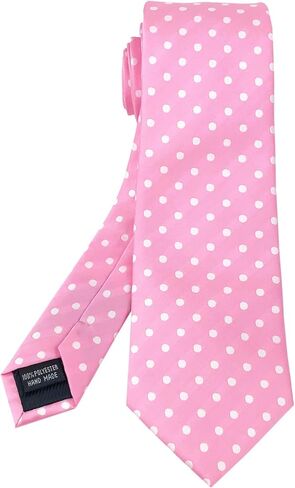 Elfeves Men's Classic Polka Dot Blue Green Jacquard Woven Silk Tie Formal Necktie in Saudi Arabia