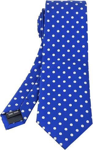 Elfeves Men's Classic Polka Dot Blue Green Jacquard Woven Silk Tie Formal Necktie in Saudi Arabia