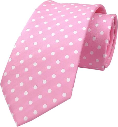 Elfeves Men's Classic Polka Dot Blue Green Jacquard Woven Silk Tie Formal Necktie in Saudi Arabia
