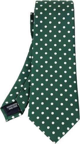 Elfeves Men's Classic Polka Dot Blue Green Jacquard Woven Silk Tie Formal Necktie in Saudi Arabia